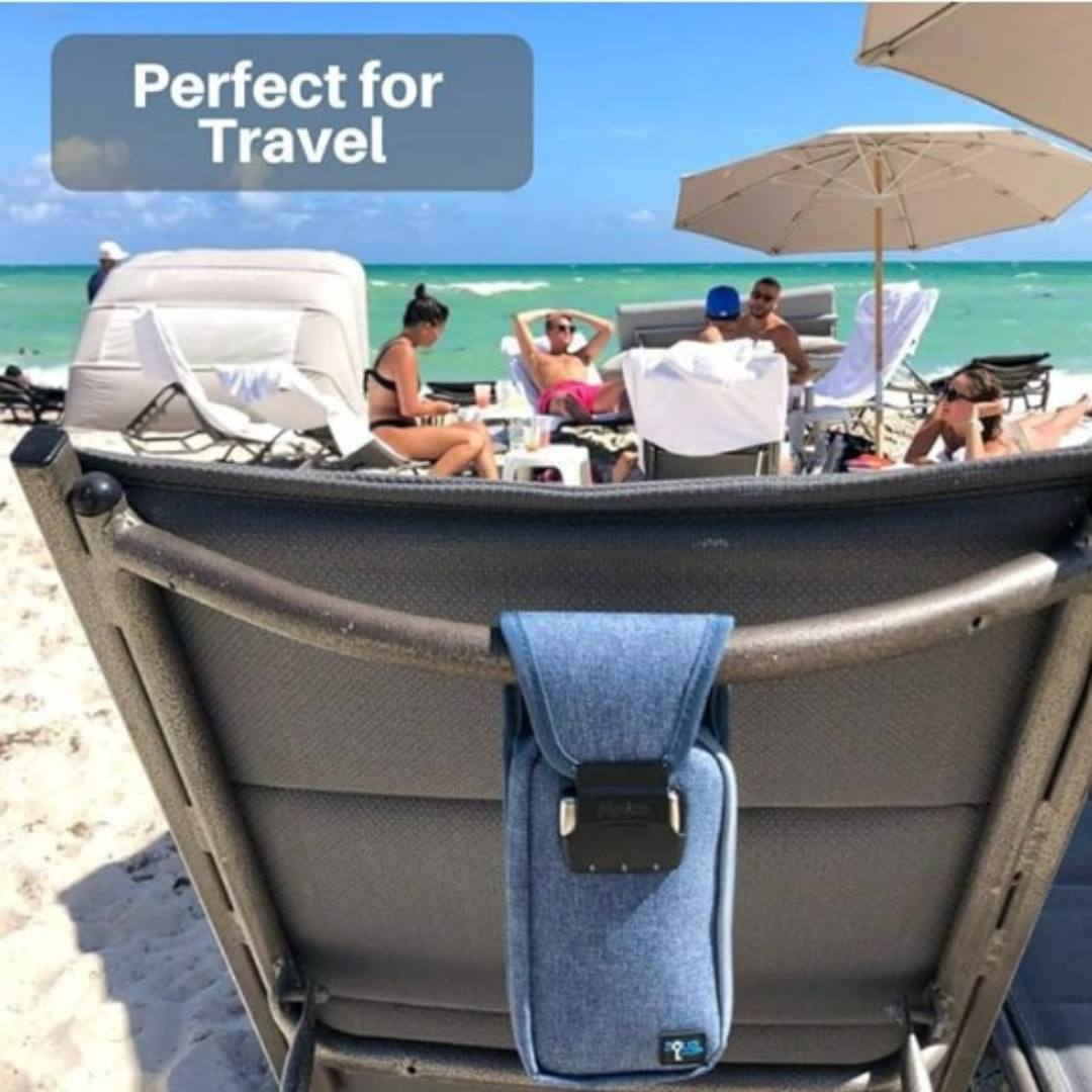 FlexSafe Portable Travel Safe - Anti-Theft Lockable Travel Safe & Portable Beach Chair Vault.